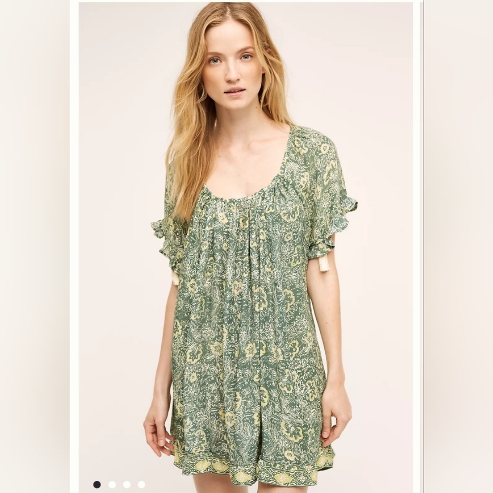 NAT by Natalie Martin Green Silk Chemise